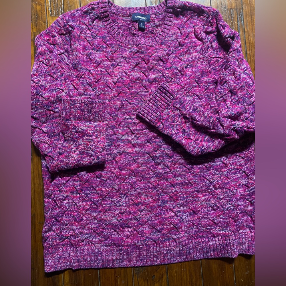 LandsEnd multicolor sweater size L